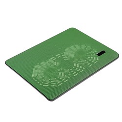 Подставка Luazon для охлаждения ноутбука, зеленая, провод 40 см, 2 вентилятора