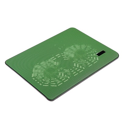 Подставка Luazon для охлаждения ноутбука, зеленая, провод 40 см, 2 вентилятора