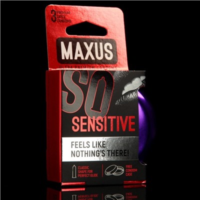 Презервативы ультратонкие MAXUS Sensitive №3 ж/к
