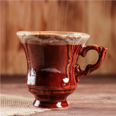 Чашка "Блиц" чайная, коричневая, 0,25 л