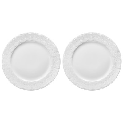 Набор тарелок для закусок 2 пр. 23*23*2 см "Кружево"