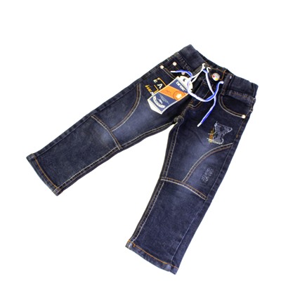 Рост 98-104. Стильные детские джинсы Velros_Year черного цвета со светлыми переходами.
