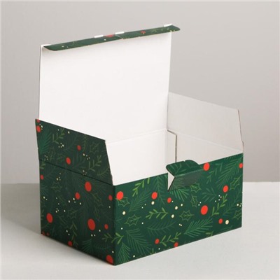 Складная коробка «С новым годом», 22 × 15 × 10 см