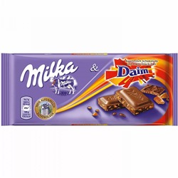 Шоколад Milka & Daim 100гр(плитка) (Германия) арт. 816196