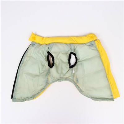 Куртка для собак со шлейкой,  размер 8 (ДС 23 см, ОГ 30 см, ОШ 22 см), лимонная