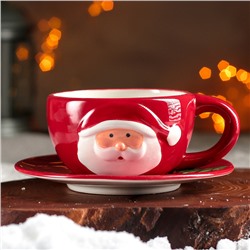 Чайная пара «Дедушка Мороз», чашка 225 мл, блюдце