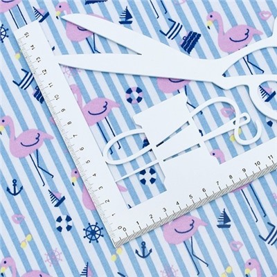 Ткань на отрез интерлок пенье Фламинго нью R333