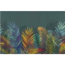 3D Фотообои «Яркие тропические листья»