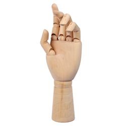 Деревянная фигура Анатомические детали: Рука левая мужская, высота 31 см