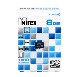 Карта памяти microSD Mirex 8 Gb class 4