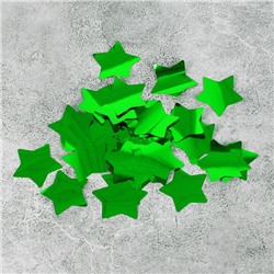 Наполнитель для шара «Конфетти звезда», 3 см, фольга, 500 г, цвет зелёный