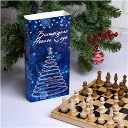 Шахматы подарочные "Новогодние", доска дерево 29х29 см, фигуры дерево
