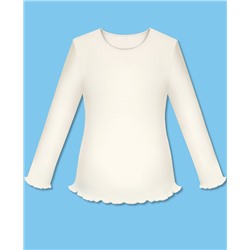 Школьный молочный джемпер (блузка) для девочки 77824-ДШ19