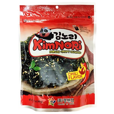 Сушеные морские водоросли со вкусом перца чили Kimnori, Корея, 40 г