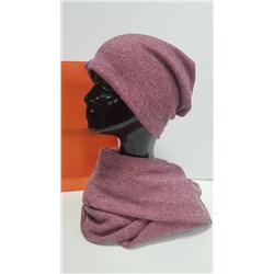 Комплект женский трикотажный: шапка и хомут (free size) арт. 776066