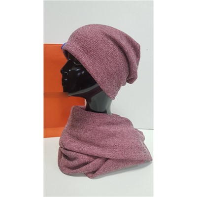 Комплект женский трикотажный: шапка и хомут (free size) арт. 776066