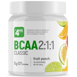 Комплекс аминокислот BCAA 2:1:1 classic fruit punch 4ME Nutrition 200 гр.
