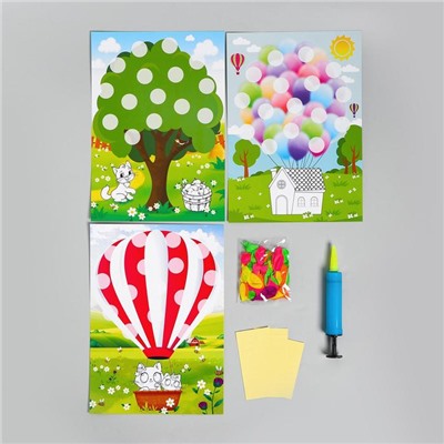 Набор для творчества Аппликации воздушными шариками «Дом, шар, дерево»