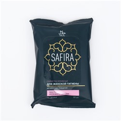 Cалфетки влажные Safira, для интимной гигиены с маслом розового дерева, женские, 20 шт