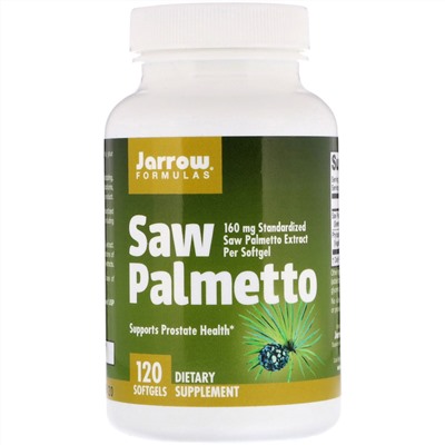 Jarrow Formulas, Saw Palmetto, 160 мг, 120 мягких желатиновых капсул