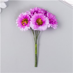 Цветы для декорирования "Хризантемы сиреневые" 1 букет=6 цветов 10 см