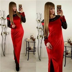 Платье короткое классическое красное П3034