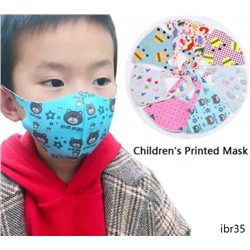 Детская маска многоразовая с рисунком спандекс