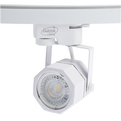Трековый светильник Luazon Lighting под лампу Gu10, восемь граней, корпус белый