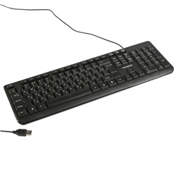 Клавиатура "Гарнизон" GK-115, проводная, мембранная, 104 клавиши, USB, черный