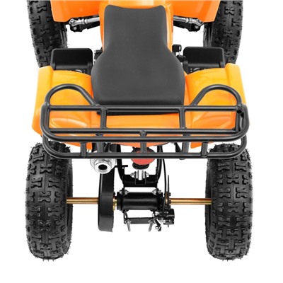 Квадроцикл бензиновый детский, двухтактный, 49 сс, механический стартер, оранжевый, М-49