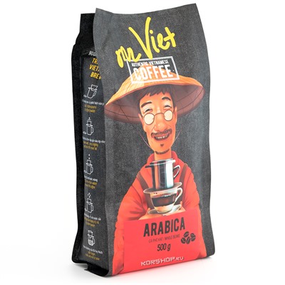 Цельнозерновой кофе «Арабика» Mr.Viet, Вьетнам, 500 г Акция