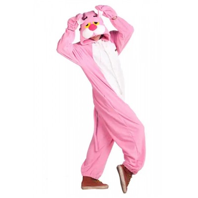 Кигуруми для взрослых пижамка Пантера розовая