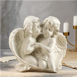 Статуэтка "Ангелы влюбленная пара", перламутровая, 26 см