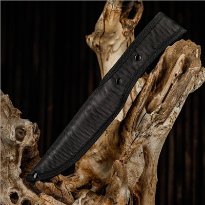 Нож охотничий "Барди",  лезвие 14 см, в чехле, деревянная рукоять с пробковой вставкой