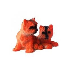 Фигурка Собаки пара рыжые с черным 9х7х5,5см полистоун SH