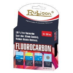 Леска флюорокарбон Rubicon 0,10мм 50м прозрачная 462050-010