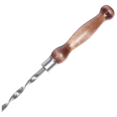 Шампур с деревянной лакированной ручкой, 700 х 10 х 3 мм