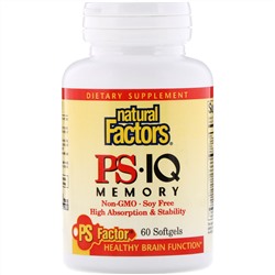 Natural Factors, PS - IQ Memory, 60 Softgels
