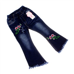 Рост 121-129. Стильные детские джинсы Rose_Eline цвета темного индиго.