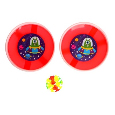 Игра-липучка «Монстрик», набор: 2 тарелки 18 см, шарик, цвета МИКС