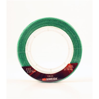 Леска плетеная Siweida Taipan Classic PE Braid X4 135м 0,37мм (27,30кг) светло-зеленая