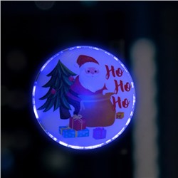Светодиодная игрушка на липучке «Дед Мороз с ёлкой» 13 см, батарейки LR44х3, свечение мульти