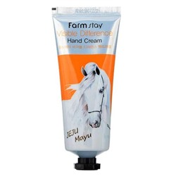 Крем для рук с лошадиным жиром FarmStay Visible Difference Hand Cream JEJU Mayu, 100 мл