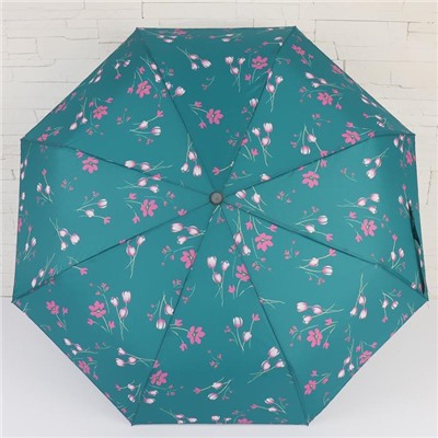 Зонт автоматический «Grace», ветроустойчивый, 3 сложения, 8 спиц, R = 48 см, цвет МИКС