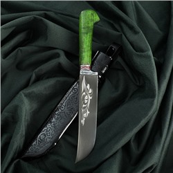 Нож Пчак Шархон - рукоять дерево, металл, зеленый