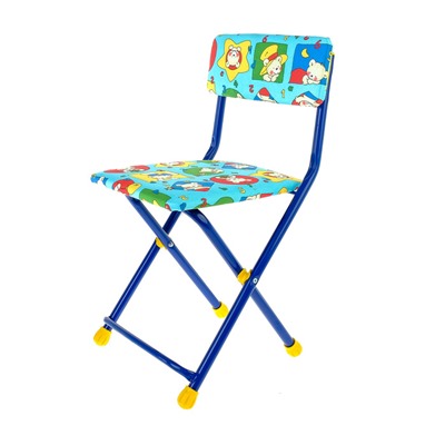 Детский стульчик, мягкий, складной, высота до сиденья 32 см, МИКС