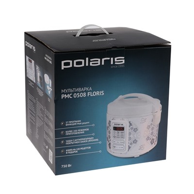 Мультиварка Polaris PMC 0508D Floris, 700 Вт, 5 л, 11 авт.программ, отлож.старт