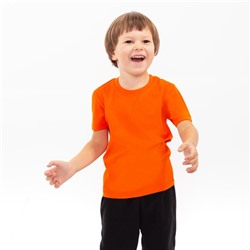 Футболка детская, цвет оранжевый, рост 98 см