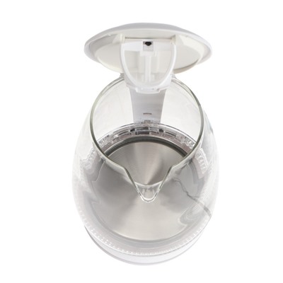 Чайник электрический WILLMARK WEK-1708G, стекло, 1.7 л, 2200 Вт, LED-подсветка, белый
