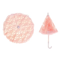 Зонт малый, кружевной, d= 25 см, цвет коралловый